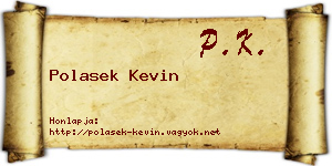 Polasek Kevin névjegykártya